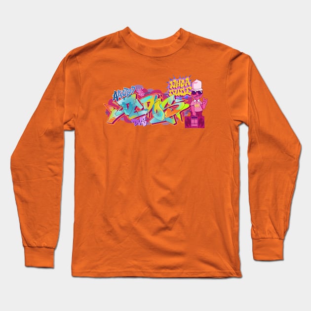 Dedos graff letters 2 Long Sleeve T-Shirt by Dedos The Nomad